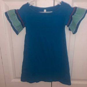 Boho dress with ruffled sleeve